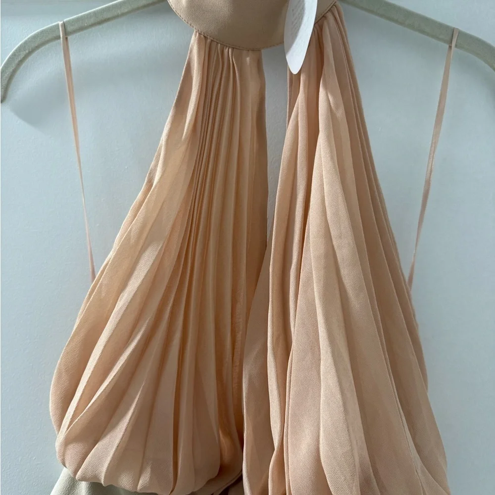 Misha Collection Nude Bodysuit Size S EUC Halter Neck Bodysuit‎